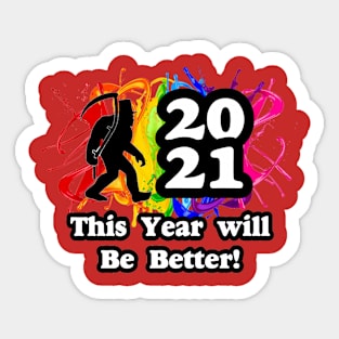 Squatchy New Year 2021 Sticker